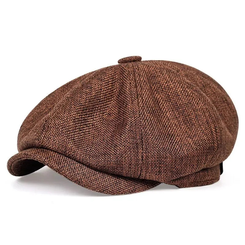 Fashion Newsboy Cap Men's Twill Cotton Hat 8 Panel Baker Hats Retro Gatsby Hats