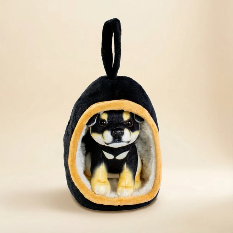 1Pc 18CM Lovely Animal Nest Plush Toy Simulation Tiger Leopard Husky Lion Giraffe Shiba Inu Dolls Kawaii Home Decoration Gift
