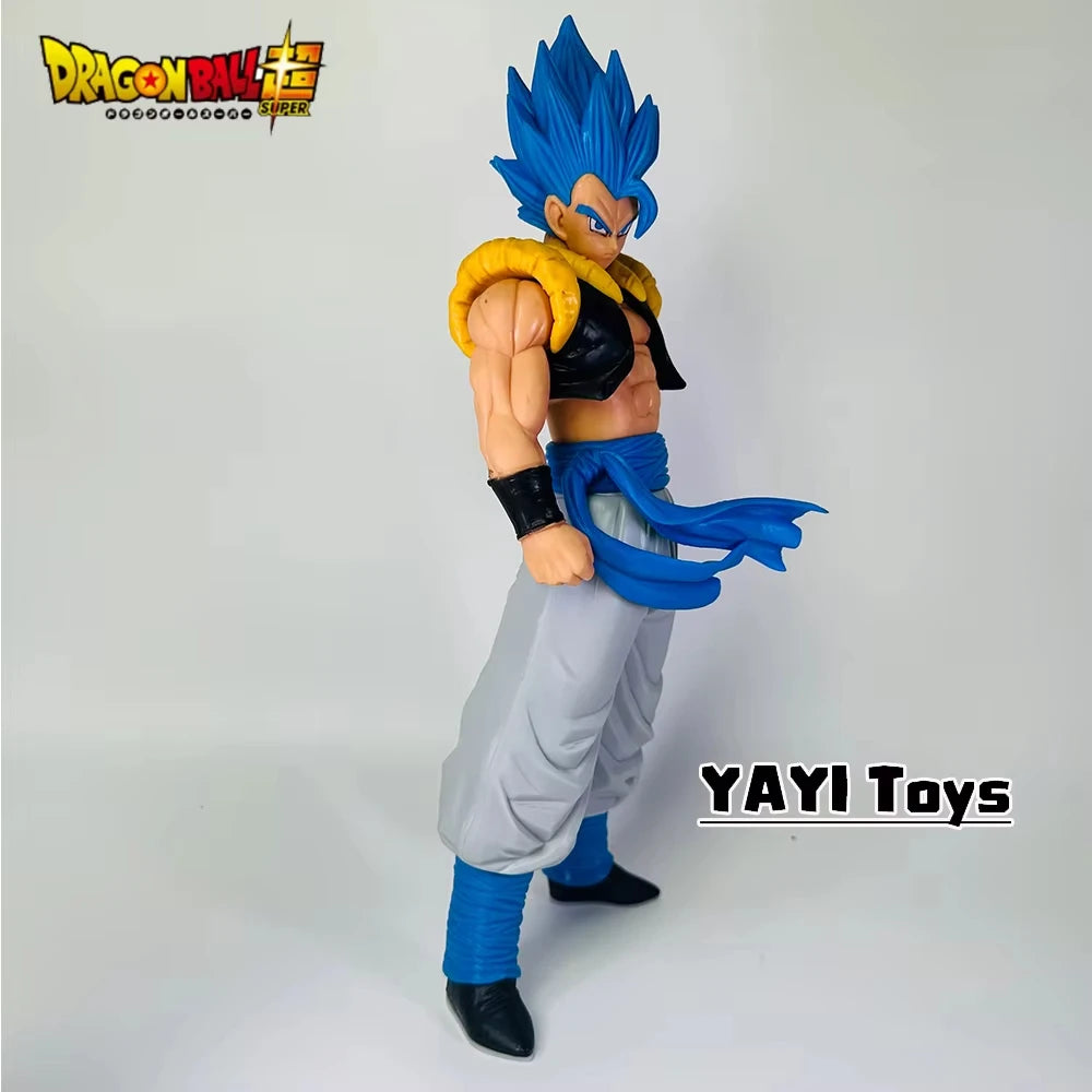 31CM Anime Dragon Ball Z Super Saiyan Blue Gogeta PVC Action Figure Model Toys Desktop Decoraction Children Birthday Gift
