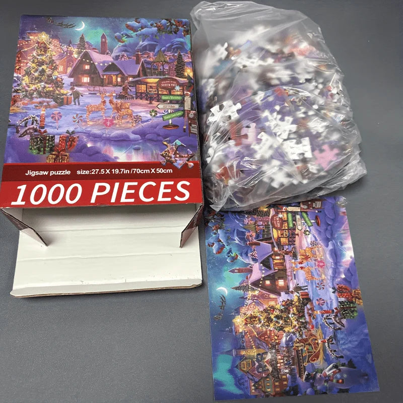 1000pcs Christmas Jigsaw Puzzle -Xmas Festive Gift Extravaganza | 70x50cm (27.5x19.7 Inches) |  Gift for Family & Adults
