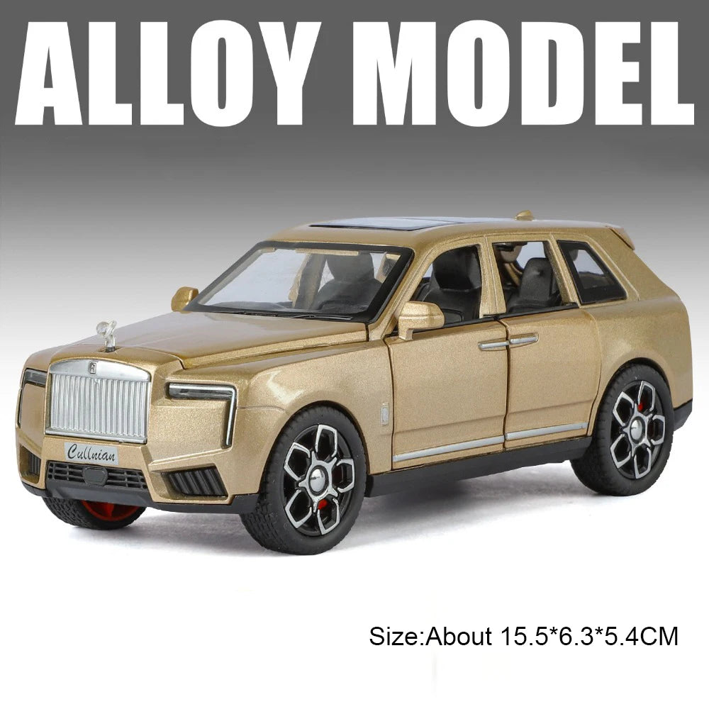 1:32 Rolls-Royce Cullinan Dawn Model Toy Diecast Alloy Car Sound Light Pull Back Doors Opened Miniature Cars Simulation Ornament