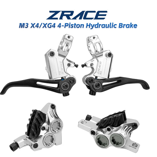 ZRACE M3 X4 / XG4 Bike Hydraulic Brake for MTB XC / Trail / AM / DH / DJ, Full CNC Lightweight,Oil Pressure Disc Brake Set