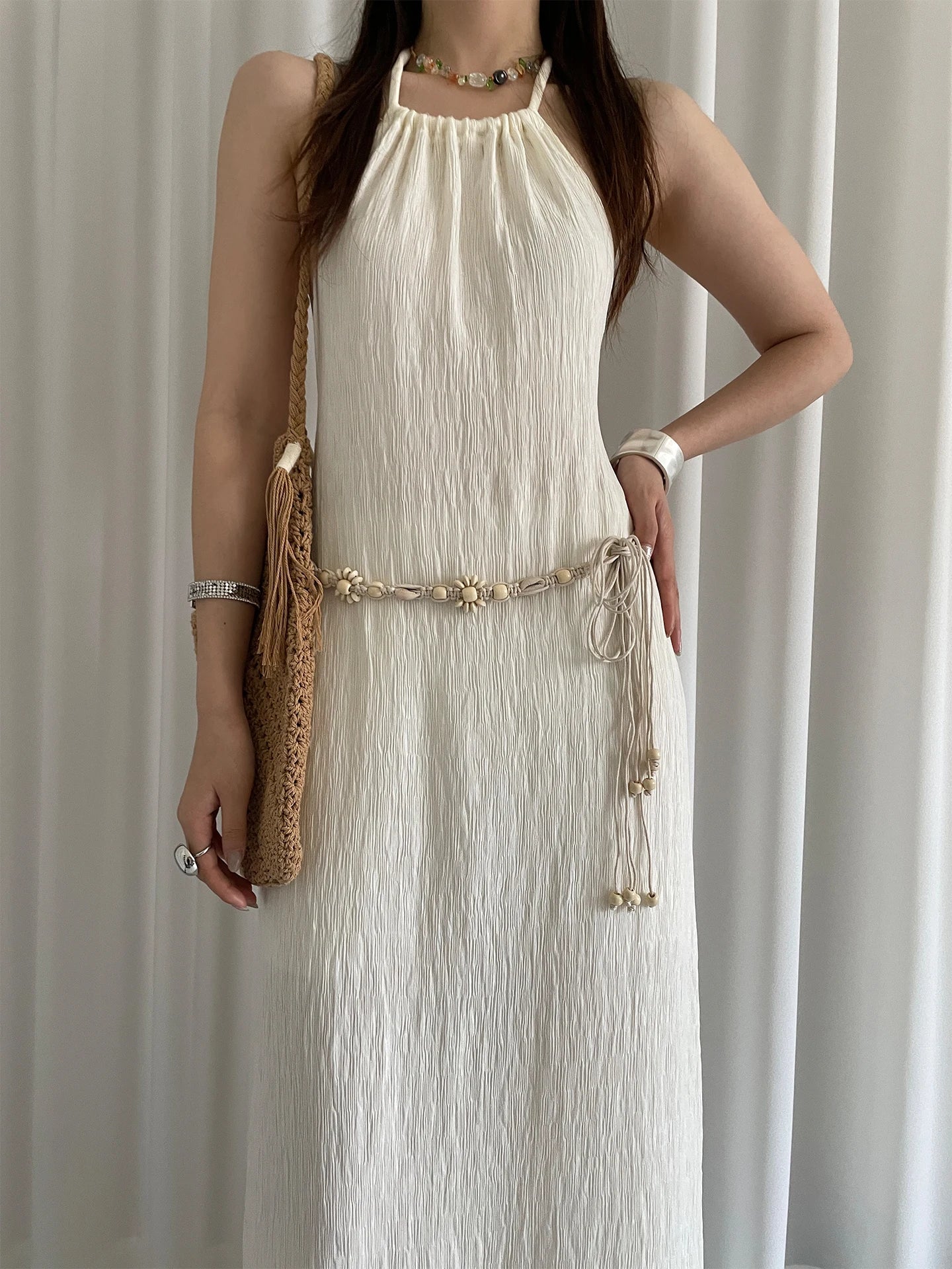 Bohème Ethnic Style Thin Waist Belt For Women Accessory Woven Decoration With A Dress Waist Chain For Summer Waist Rope Belt