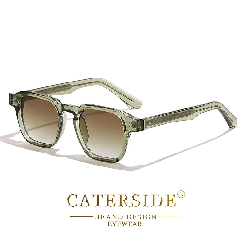 CATERSIDE Fashion Trend Square Men Sunglasses Women Core Insert Temple Luxury Brand Sun Glasses Travel Beach Party Festiva Gifts