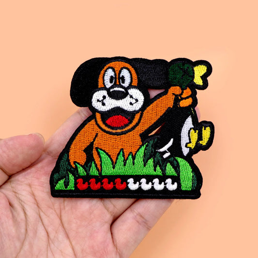 Funny Dog Iron On Patch Clothes Patch For Clothing Cartoon Duck Embroidered Patch Garment Apparel Accessories Sewing Stickers