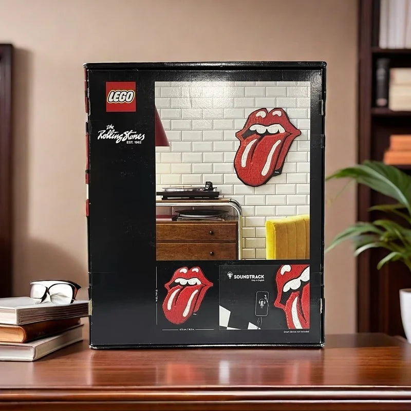 31206 LEGO The Rolling Stones Logo Wall Décor Building Set Adults, Music Lovers
