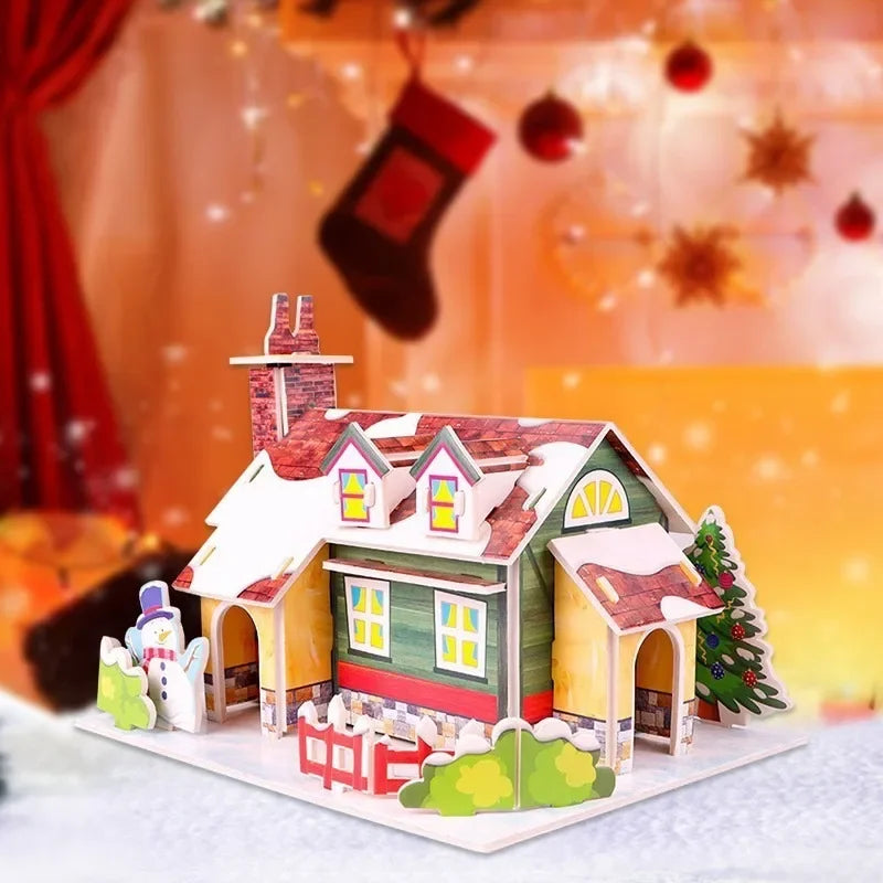 Christmas Gifts 3D Three-dimensional Puzzle Children's Kindergarten Early Education Handmade DIY Explosive Educational Toys