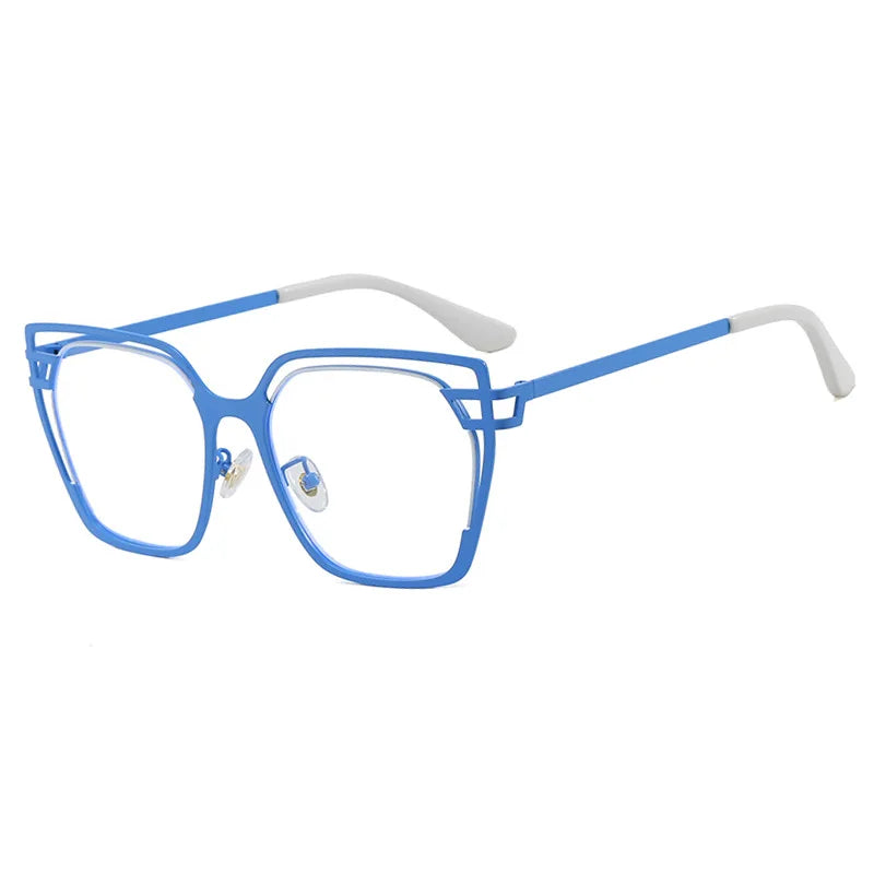 JNPCXI Square Hollow Oversized 2026 New Anti Blue Light Glasses Frame Women Fashion Trendy Eyewear