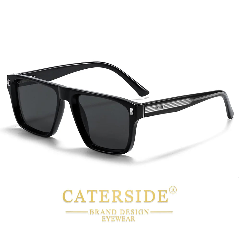 CATERSIDE New Retro Men's Sunglasses Square Frame Fashionable Sun Glasses Women's Outdoor Travel Beach Summer Glasses UV400