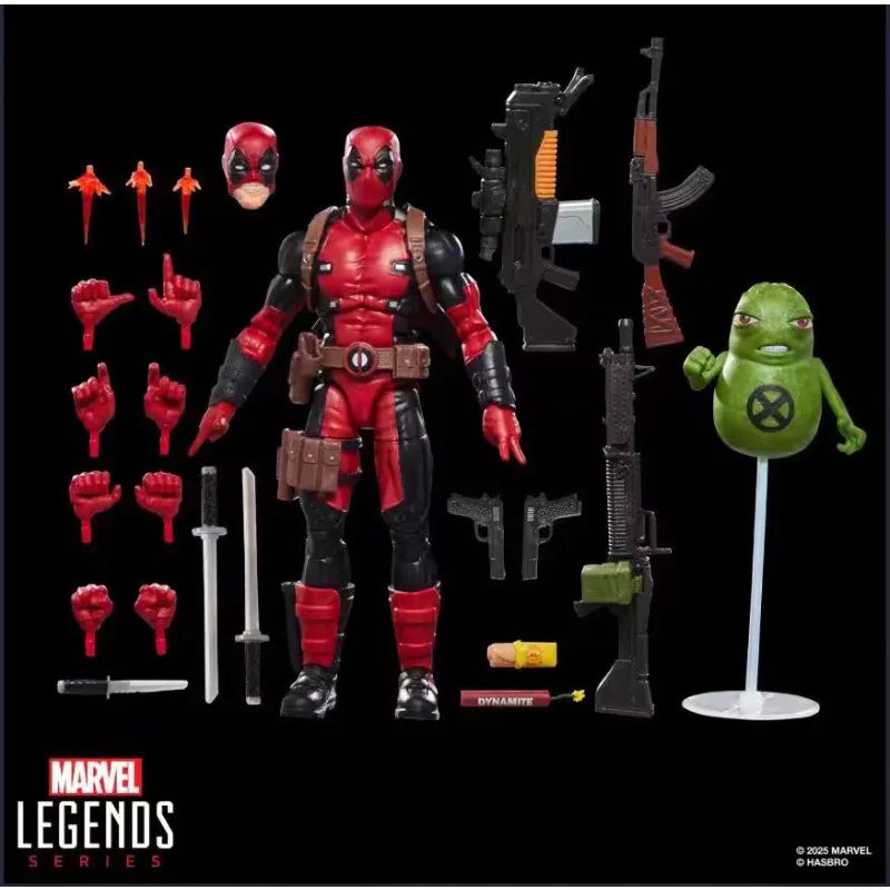 Original Hasbro MARVEL Legends Series Maximum DEADPOOL Anime Figure Toys Ornaments Collection