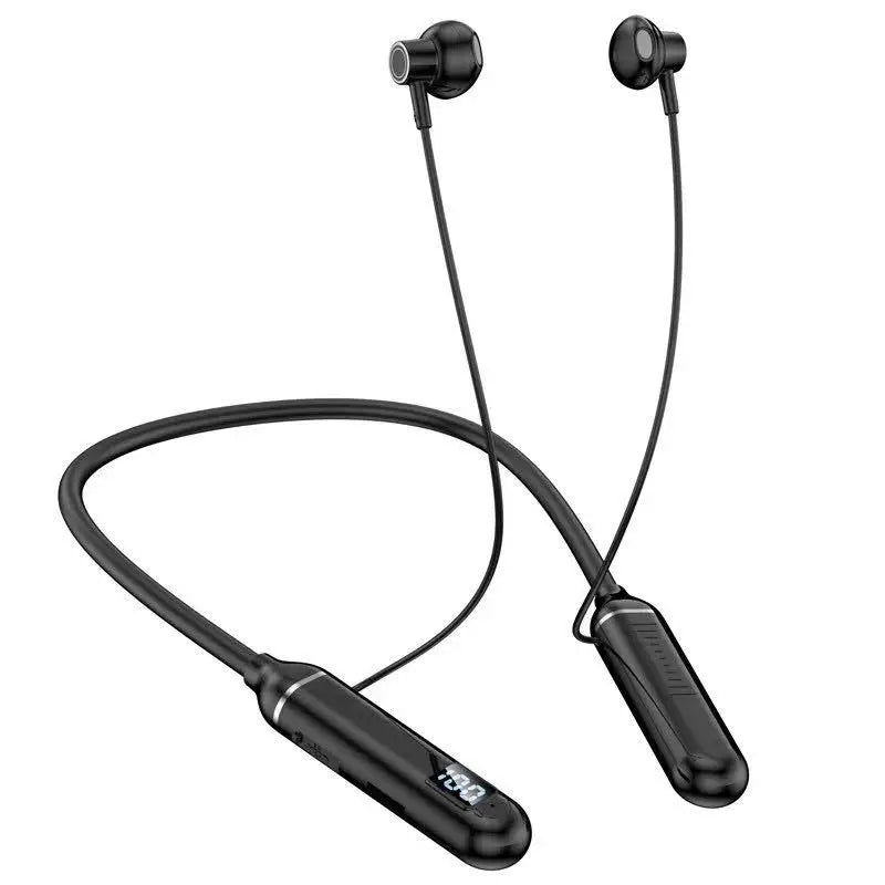 Wireless Earphones 5.3 Waterproof Magnetic Earbuds Neckband Headphones Gaming LED Display Stereo Sports Headset Halter