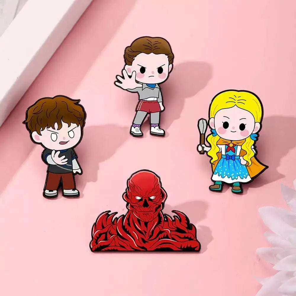 4PCS Cartoon Women's Brooches Men Lapel Pins Badge on Backpack Costume Accessories Jewelry Gifs Cute Q-version Cartoon Enamel Pi
