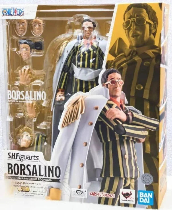 【IN STOCK】Bandai S.H.Figuarts One Piece Borsalino Kizaru Future Island Egghead Figure 19.5cm Original Collectible Model
