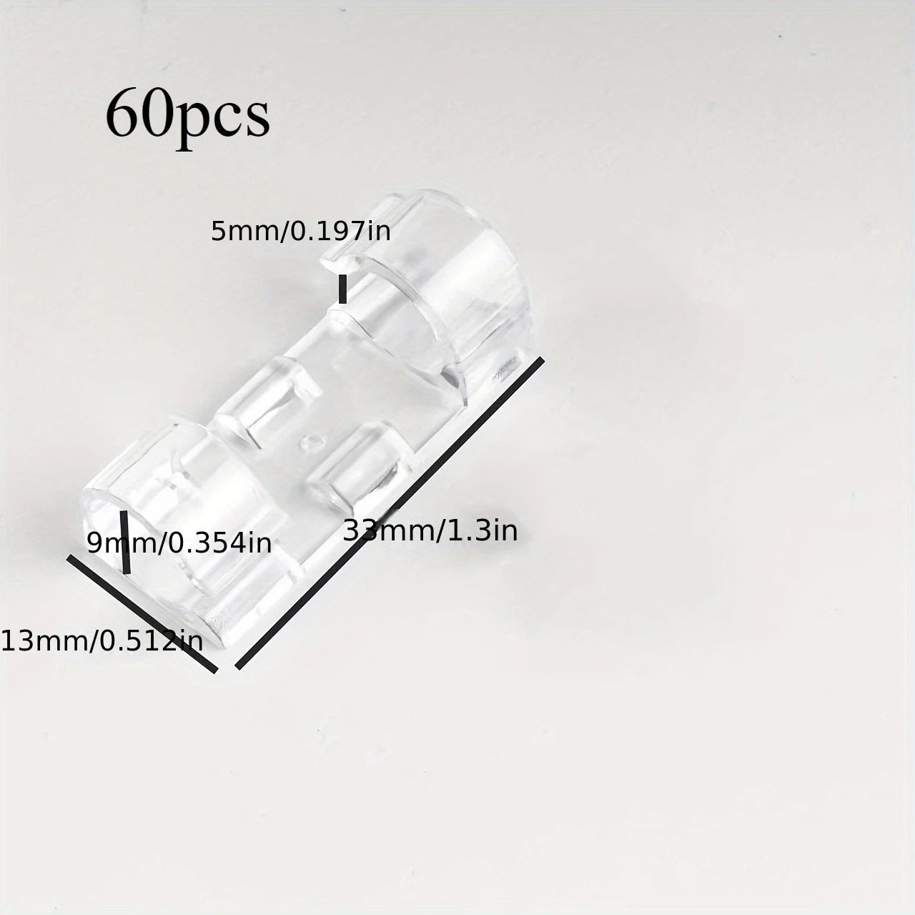 20/60/100 Adhesive Cable Clamps Transparent Wire Brackets Power Line Management, Plastic Cable Tissue Clamps Walls Under Tables