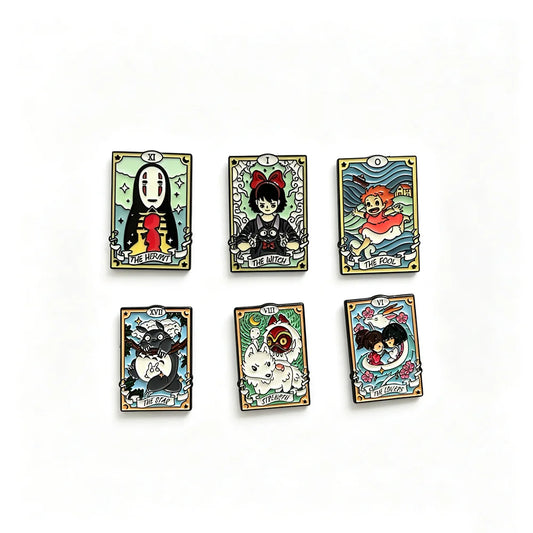 6PCS Character Brooch Cartoon Little Girl Shape Metal Badge Small Gift Wholesale Bag Pins and Badges Backpack Accessories Lapel