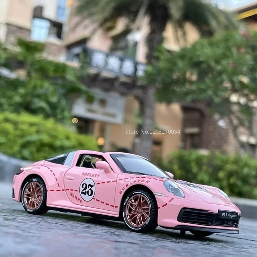 1:32 911 Targa 4S Cayenne Diecasts Model Alloy Boys Toys Miniature Supercar 4 Door Opened Vehicle Collectibles for Kid Toy Gifts