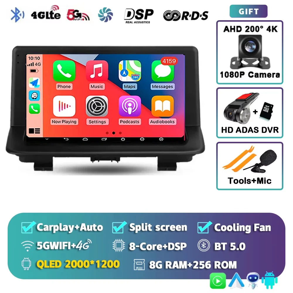 For Audi Q3 1 8U 2011 - 2018 2K 12+256 QLED Android 15 CarPlay Car Radio Multimedia Video Player GPS stereo Head Unit 4G WIFI