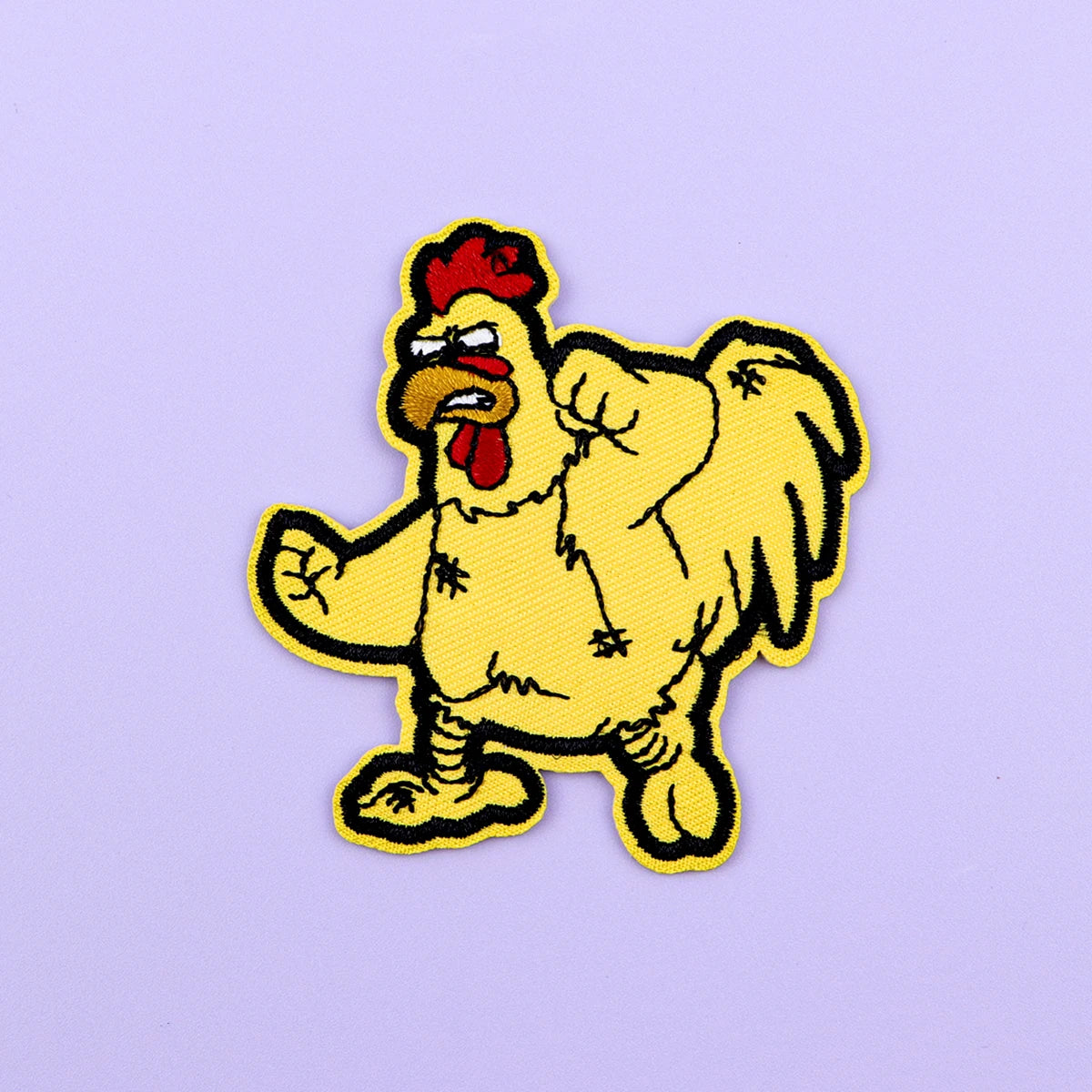 Angry Chicken Iron On Patch Clothes Patch For Clothing Cartoon Embroidered Patch Garment Apparel Accessories Sewing Stickers