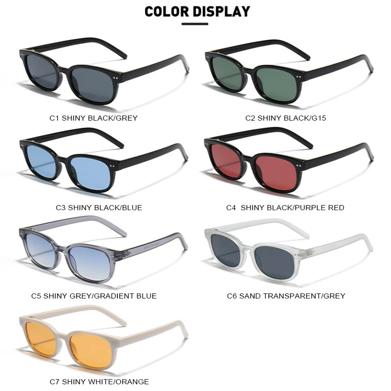 JNPCXI New Square Men Sunglasses Fashion Rivets Women Gray Blue Gradient Shades UV400