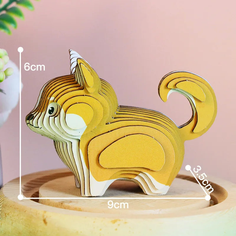 New 3D Cute Puppy Paper Jigsaw Puzzle Children's Home School Parent-child Interactive Game Puzzle Toys Educational Toys for Kids