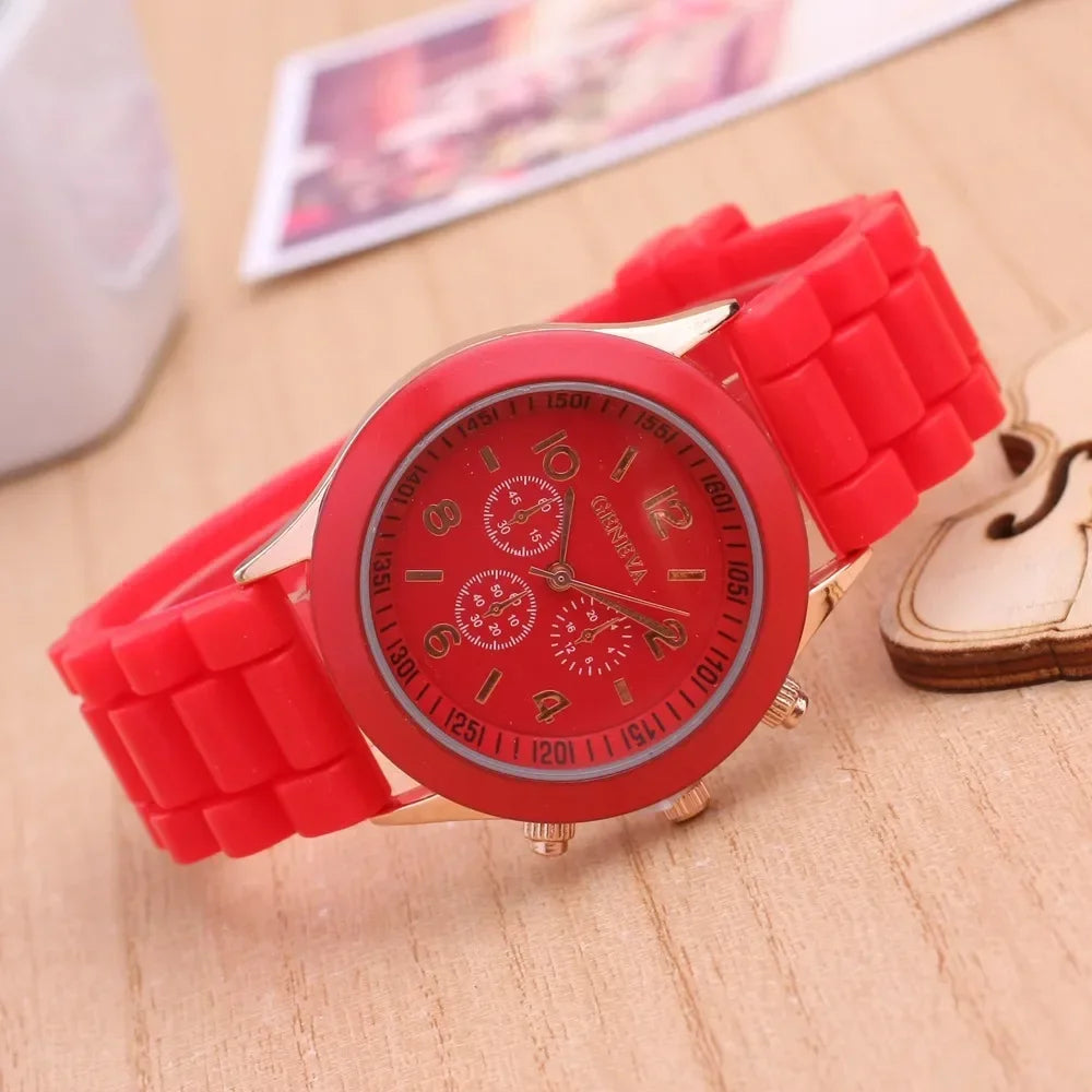 New Fashion Luxury Brand Women's Watch Silicone Strap Quartz Wrist Watch for Female Relogio Feminino Dropshipping