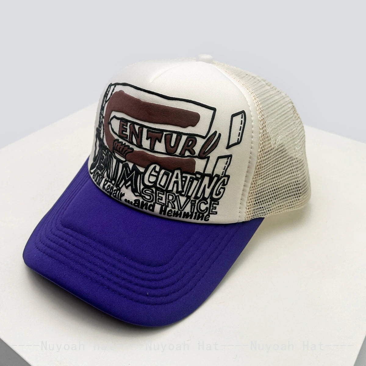 New Unisex American Style 3D Printed Letter Baseball Hats Sunshade Personal Breathable Color Block Trucker Caps Versatile Mesh