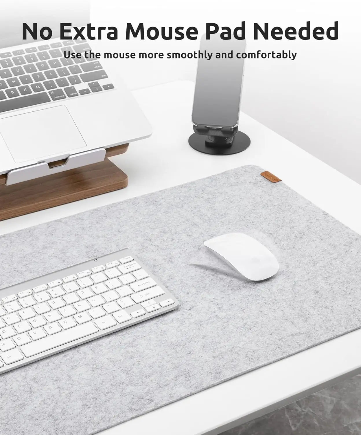 Large Felt Desk Mat Keyboard Mat - Computer Desk Pad for Keyboard and Mouse Pad - Desktop Mat - Felt Desk Pad