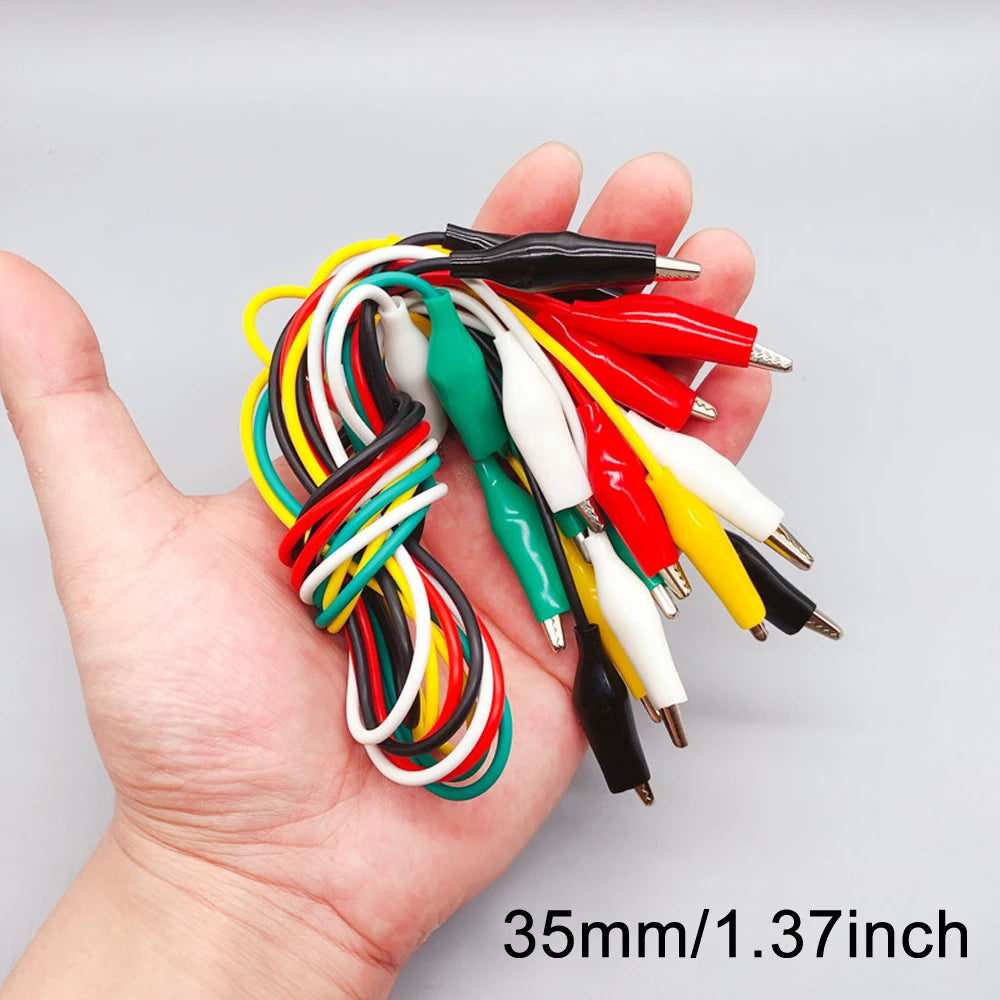 10pcs 50cm Clip Number 28/35/45mm Alligator Clips with Wirescwith Alligator Clips for Electrical Alligator Clip
