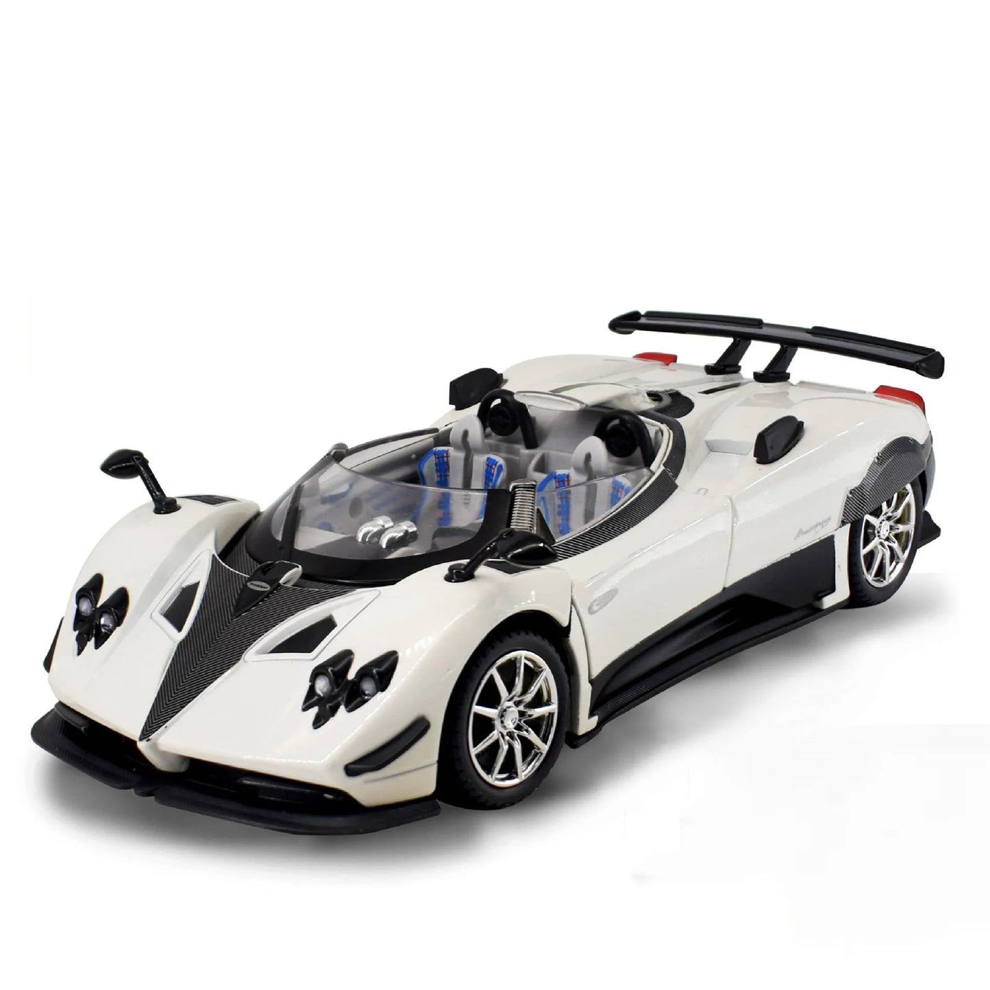 1:24 PAGANI ZONTA HP Huayra Alloy Miniature Car Toy Diecast Model with Sound Light Pull Back Front Wheel Steering Boy Adult Gift