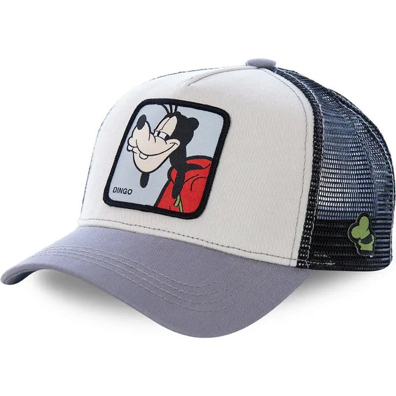 High Quality Disney Styles Anime Cartoon Snapback Cotton Cap, Trucker Mesh Hat