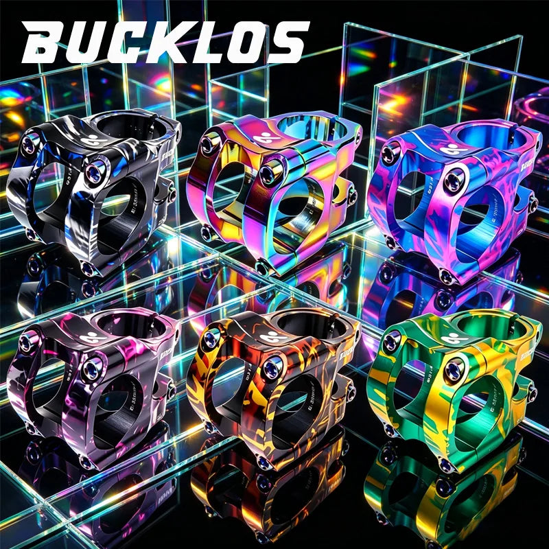 BUCKLOS Ultralight Bicycle Short Stem High Strength DH/AM/XC MTB Mountain Bike Aluminum Alloy CNC Stem 31.8×28.6MM Cycling Power