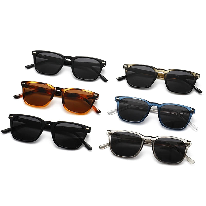 JNPCXI New Vintage Polarized Rivets Polygon Square Leopard Women Sunglasses Fashion Men Shades UV400