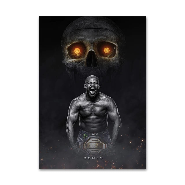 Bones MMA Fighting Champs Star Canvas Wall Art Print Room Decorative Painting