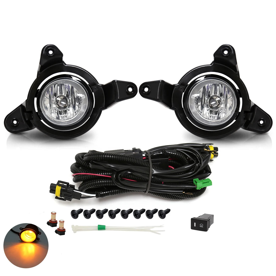 For Toyota CHR C-HR 2018 2019 2020 Car Led Daytime Running Lights Fog Lamp DRL with Wires Switch Relay US Models Car Accessories