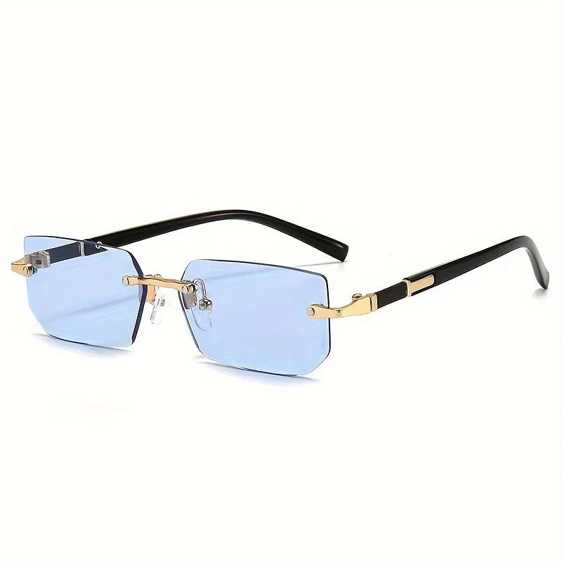 1PairY2K Inspired Rimless Fashion Glasses Decorative Eyewear for Men and Women Perfect for Casual Streetwear Parties and Holiday