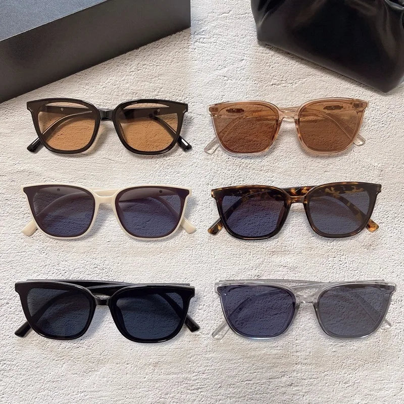 Retro Large Frame Sunglasses Men and Women UV Protection Sunglasses
