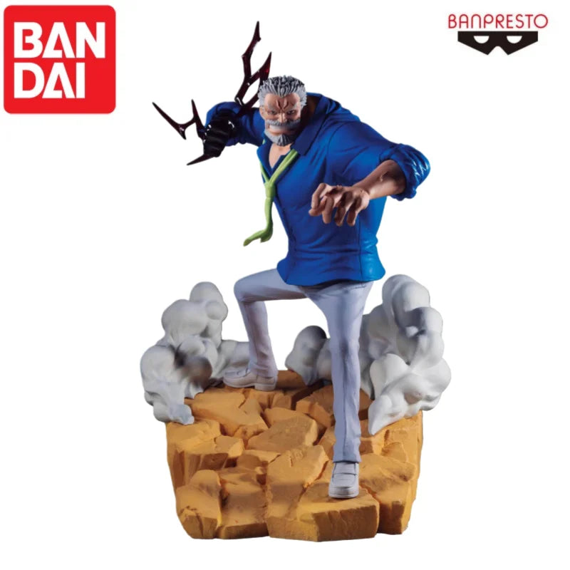 Special OfferIn Stock 100% Original Bandai Anime Action Figures Toys One Piece Monkey D Garp Kuzan Mol Toy Statue Garage Action