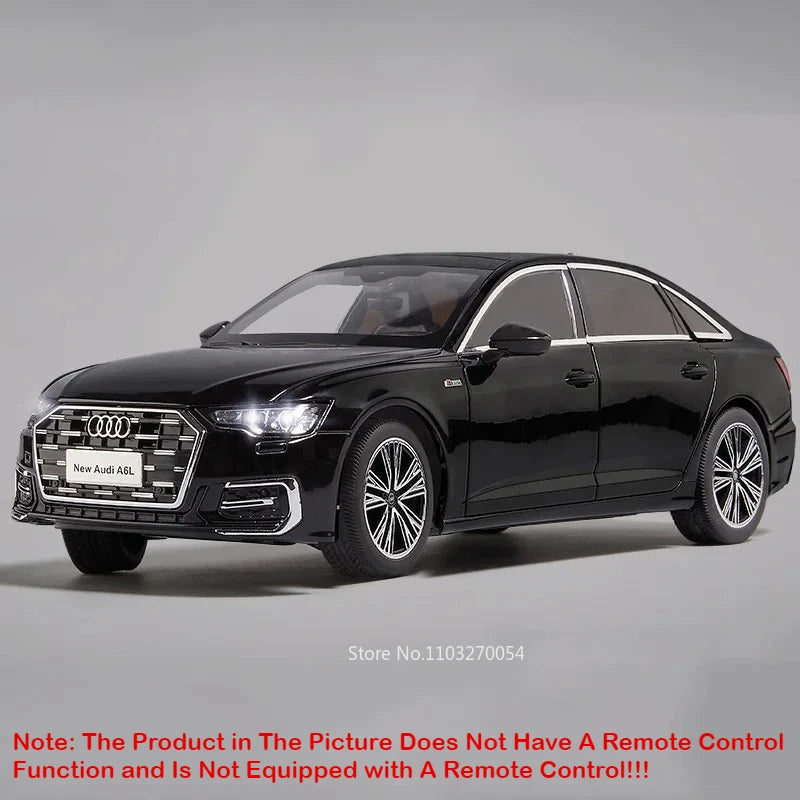 Large 1:18 RS7 A6L Alloy Diecast Model Car Toys 6 Doors Opened with Sound Light Front Wheel Steering Vehices for Boy Adult Gifts