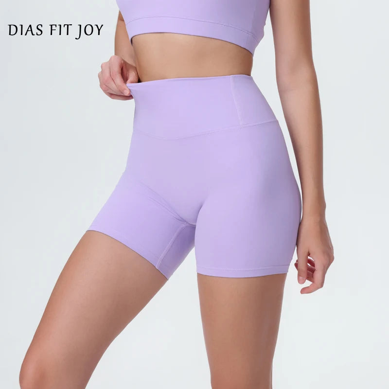 DIA FIT JOY New Naked feel tight fitting pants cycling yoga pants high waisted and hip lifting sports shorts fitness pants