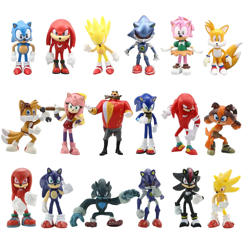 Sonic Tails Action Figures Blue Shadow Doll Cartoon Figurines Collectible Dolls