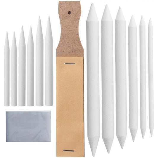 Blending Stumps and Tortillions Paper Art Blenders Sandpaper Pencil Sharpener Pointer for Artist Charcoal Sketch Drawing Tools