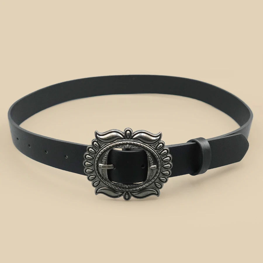 Black Carved Vintage Women's Belt - Summer Versatile, Perfect for Jeans, Dresses, Suits & Shirts, Ideal Gift