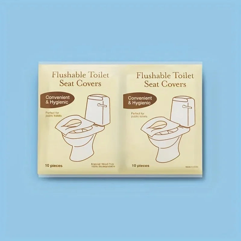 Disposable Toilet Seat Cover Portable Travel Camping Hotel Bathroom Toilet Mat Pads Degradable Soluble Water Toilet Covers Paper