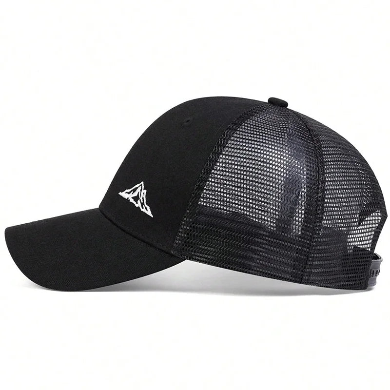 Unisex Mountain Range Embroidery Baseball Net Caps Season Adjustable Simple Hats