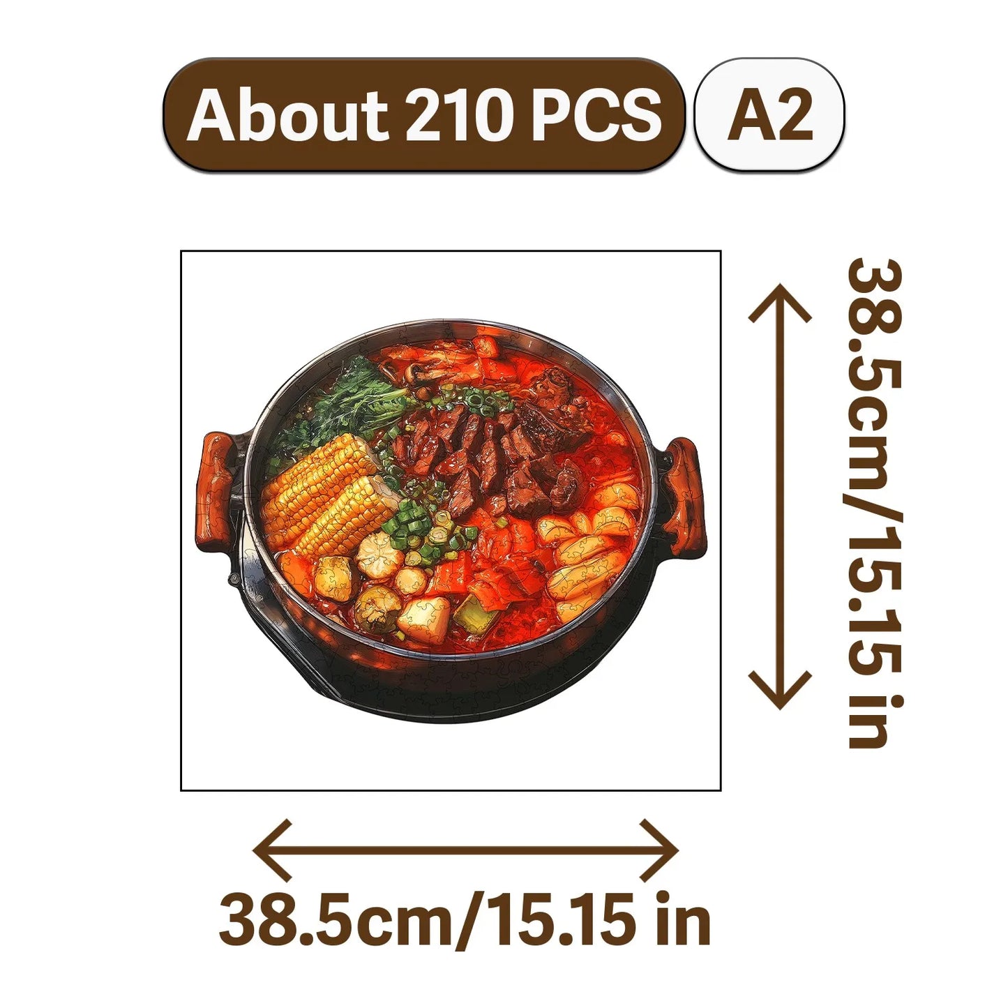 Crown and Cuisine Theme Wooden Jigsaw Puzzle Wood Home Decor Painting Christmas and Halloween Gift Toy For Teen And Kid