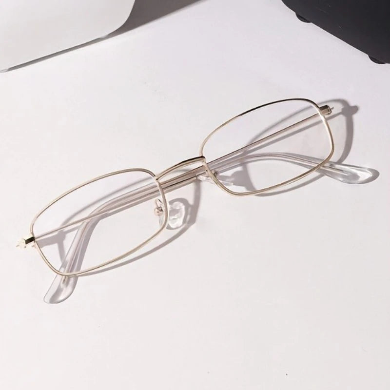 2PCS New Retro Square Small Frame Glasses Frame for Women's Anti Blue Light Glasses New Fashion Y2K Style Eyeglasses Frame