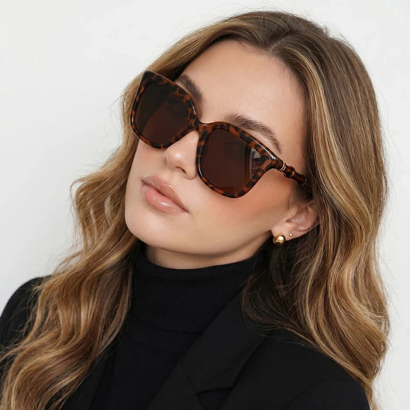 JNPCXI Luxury Square Sunglasses Women Men Gradient Lens Multi-color Shades for Driving Travel Beach