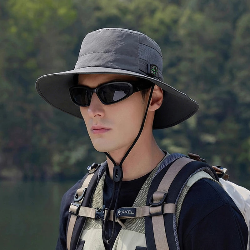 New summer women's sun hat - quick-drying and breathable fisherman hat for men, fishing and hiking compass hat