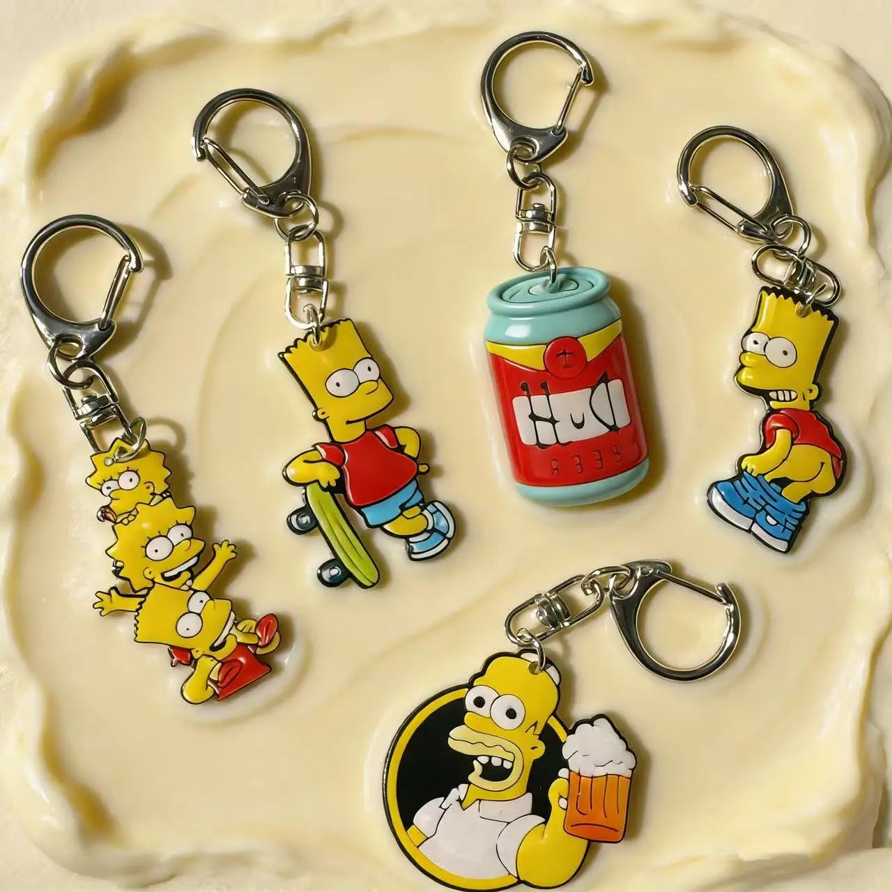 5/10pcs Cartoon  Acrylic Phone Chains Cute Unisex Cellphone Pendant Charms Anti-Loss Keychains Lanyard Jewelry for Fans