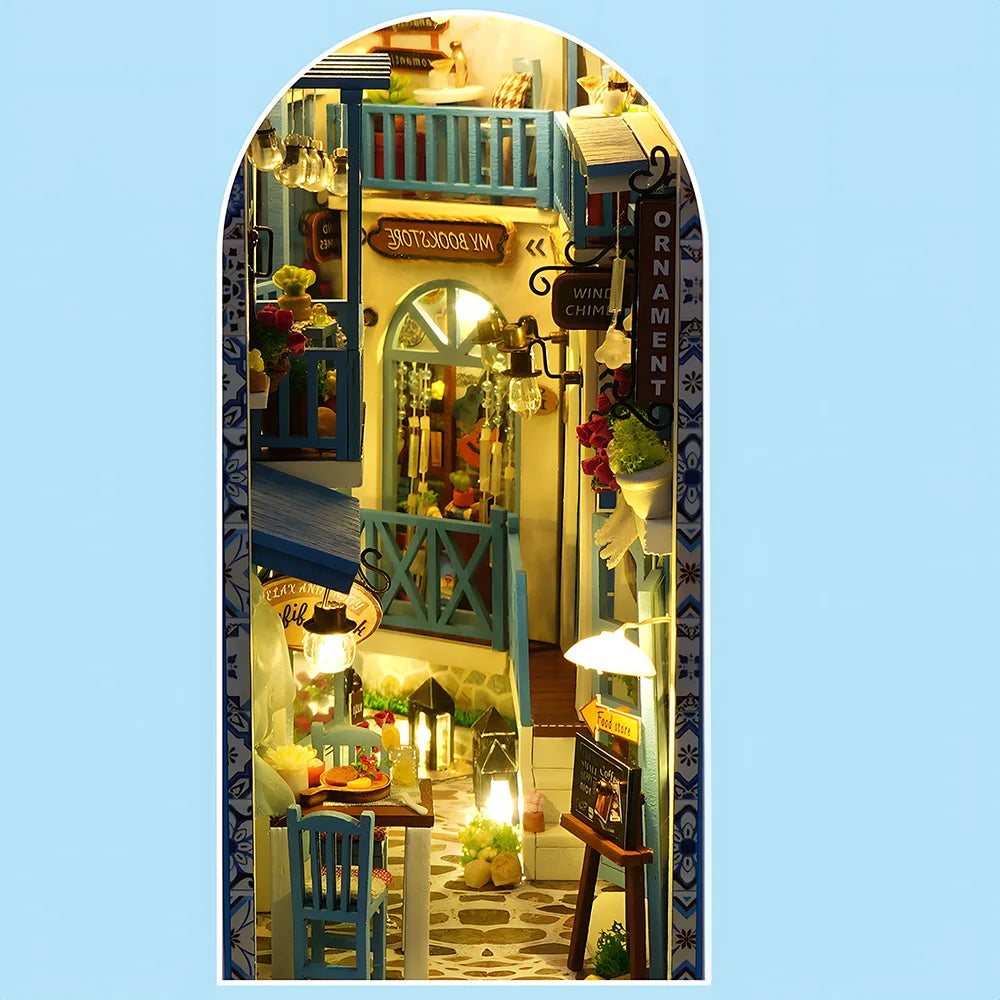 Handmake Interesting 3D Book Nook Kit Creative Wooden Puzzle Home Decoration Miniature Dollhouse Ideal Gift For Adult Kids